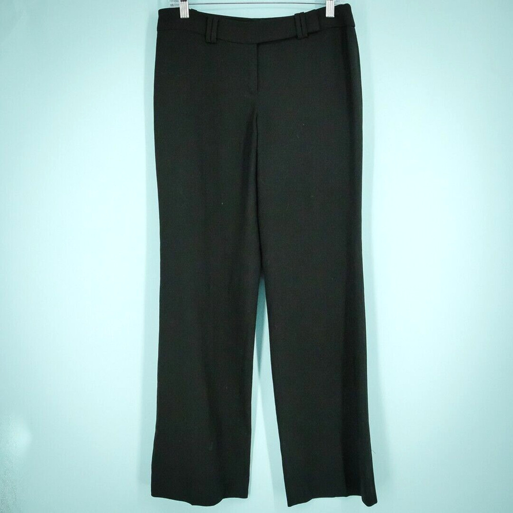 Ann Taylor Size 4 Black Straight Leg Lined Career Work Wool Lycra Pants NEW
